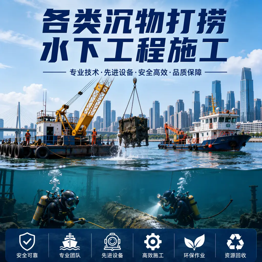 会宁各类沉物打捞，水下工程施工